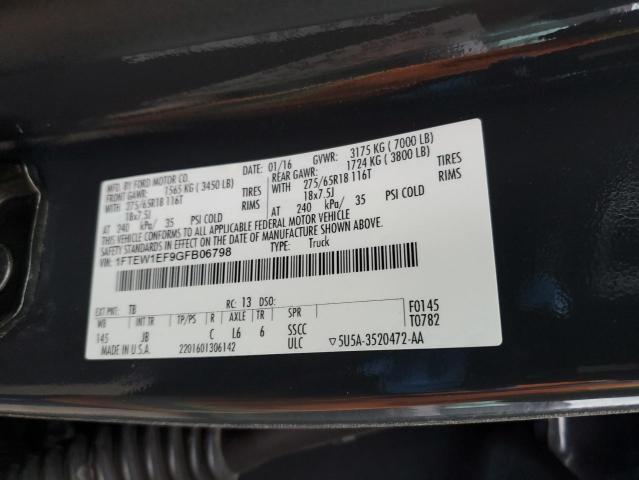 2016 FORD F150 2WD 1FTEW1EF9GFB06798