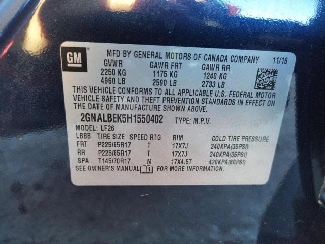 2017 CHEVROLET EQUINOX LS - 2GNALBEK5H1550402