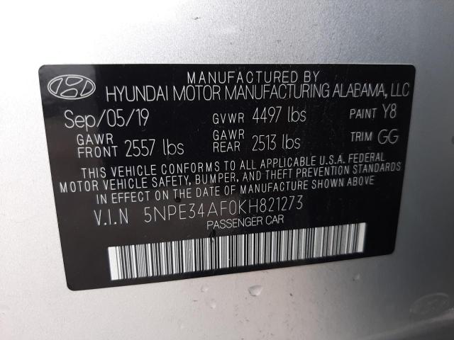 2019 HYUNDAI SONATA LIM - 5NPE34AF0KH821273