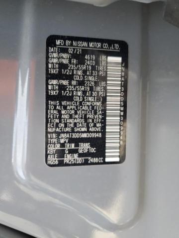 2021 NISSAN ROGUE PLAT JN8AT3DD5MW309948