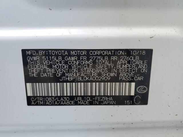 2019 LEXUS GS-F JTHBP1BL0KA002909