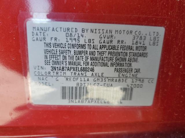 3N1AB7APXEL680246 | 2014 NISSAN SENTRA S