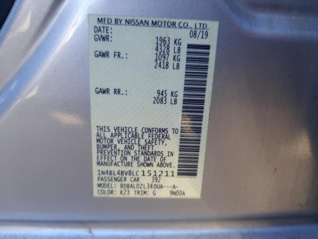 1N4BL4BV8LC151211 Nissan ALTIMA S