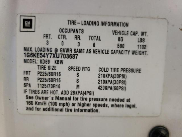 1G6KE54Y7XU703687 Cadillac Deville Delegance