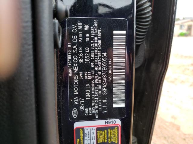 3KPA24AB7JE050554 KIA RIO LX