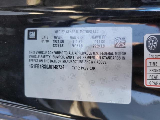 2018 CHEVROLET CAMARO LT - 1G1FB1RS0J0148724