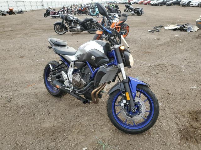 Salvage cars for sale from Copart Brighton, CO: 2016 Yamaha FZ07