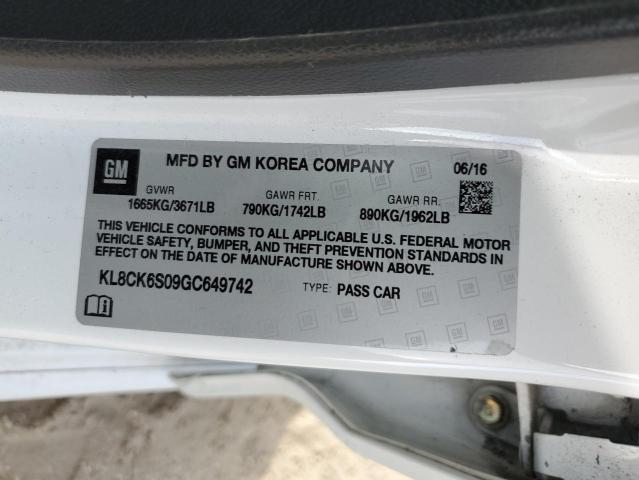 2016 CHEVROLET SPARK EV 1 KL8CK6S09GC649742