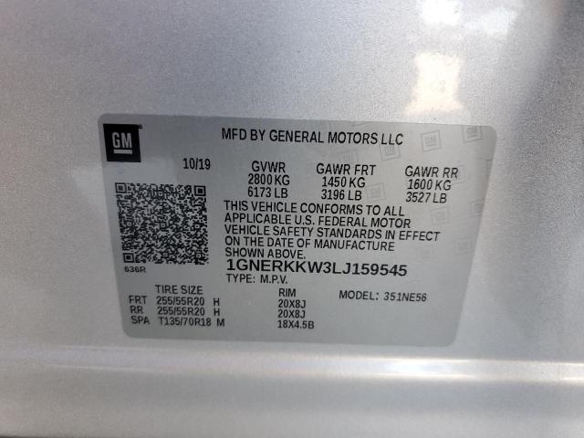 2020 CHEVROLET TRAVERSE P - 1GNERKKW3LJ159545