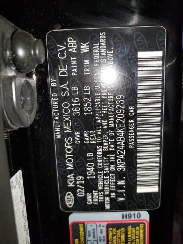 3KPA24AB4KE209239 KIA RIO S