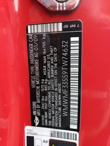 WMWMF33559TW74632 Mini Cooper