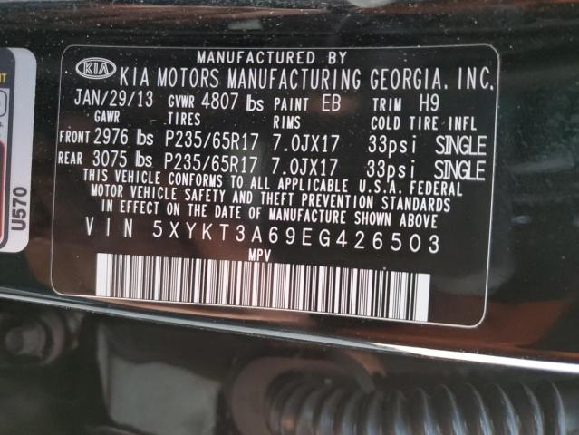 5XYKT3A69EG426503 KIA SORENTO LX