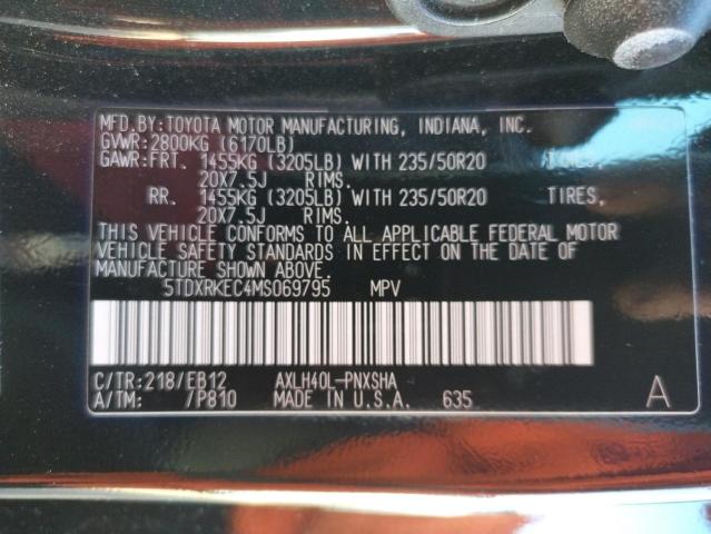 2021 TOYOTA SIENNA XSE 5TDXRKEC4MS069795