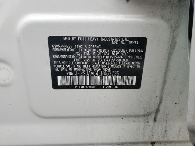 JF2SJAAC4EH463726 Subaru Forester 2.5i