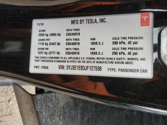 5YJ3E1EB3JF127598 Tesla MODEL 3