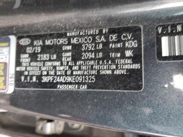 3KPF24AD9KE091325 KIA FORTE FE