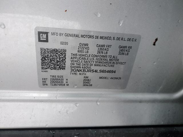 2020 CHEVROLET BLAZER 3LT - 3GNKBJRS4LS654694