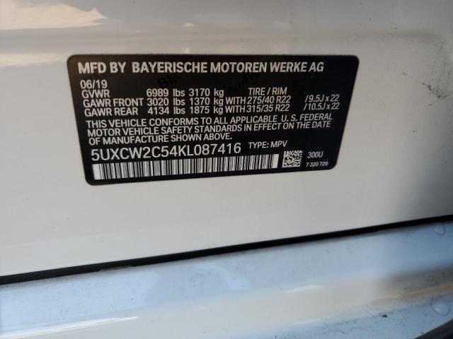 VIN 5UXCW2C54KL087416 2019 BMW X7, Xdrive40I no.14