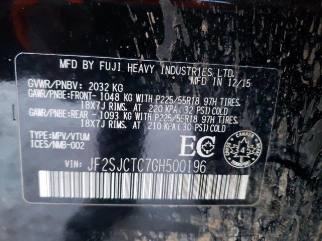 2016 SUBARU FORESTER 2 - JF2SJCTC7GH500196