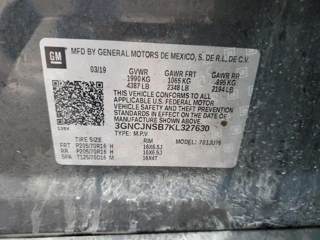 2019 CHEVROLET TRAX LS - 3GNCJNSB7KL327630