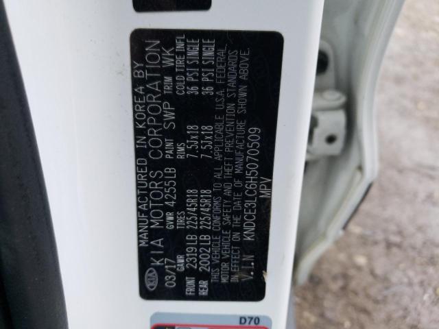 2017 KIA NIRO EX TO KNDCE3LC6H5070509