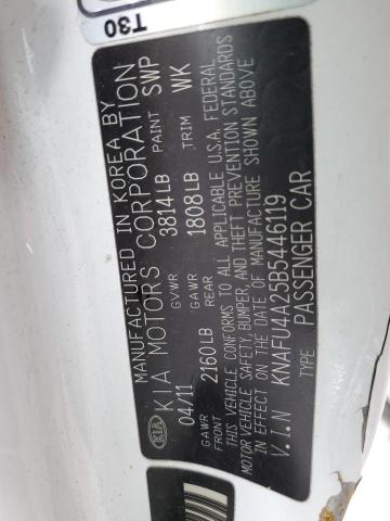 KNAFU4A25B5446119 KIA FORTE EX