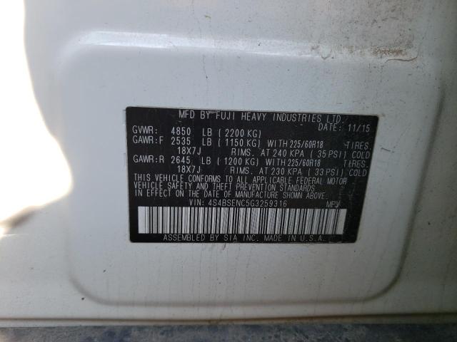 4S4BSENC5G3259316 Subaru Outback 3.6r Limited