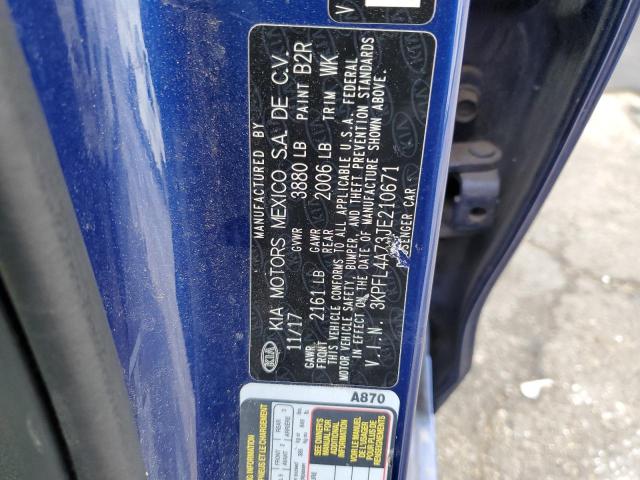 3KPFL4A73JE210671 KIA FORTE LX