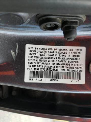 2015 HONDA CIVIC EX - 19XFB2F88FE225537