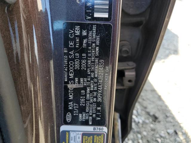 3KPFK4A74JE214859 KIA FORTE LX