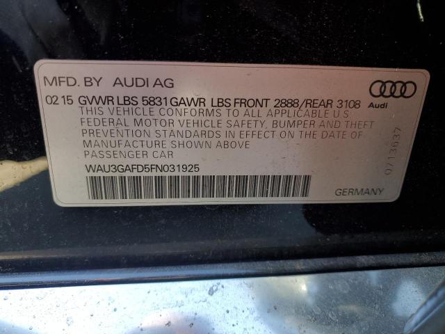 2015 AUDI A8 L QUATT - WAU3GAFD5FN031925