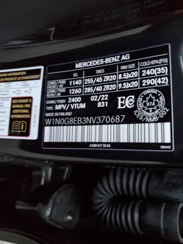W1N0G8EB3NV370687 Mercedes-Benz Glc 300 4matic