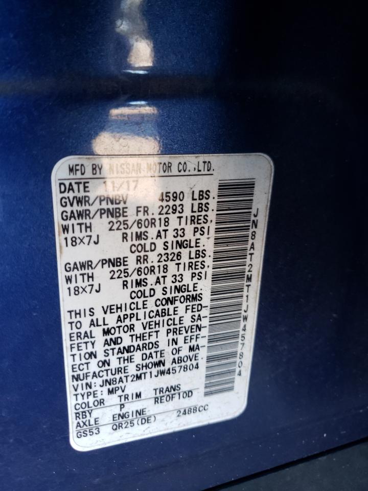 JN8AT2MT1JW457804 NISSAN ROGUE 2018
