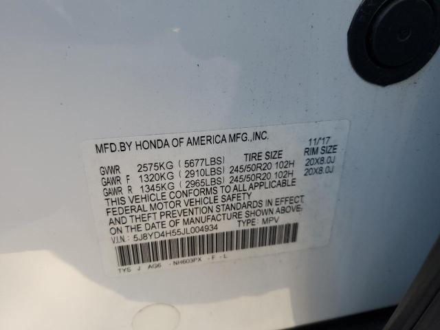 2018 ACURA MDX TECHNO - 5J8YD4H55JL004934