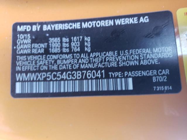 WMWXP5C54G3B76041 Mini Cooper