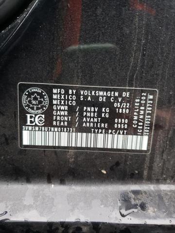 2022 VOLKSWAGEN JETTA COMF 3VWSM7BU7NM018731