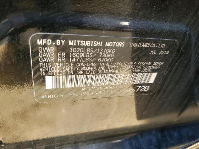 2019 MITSUBISHI MIRAGE LE - ML32A5HJ7KH016347