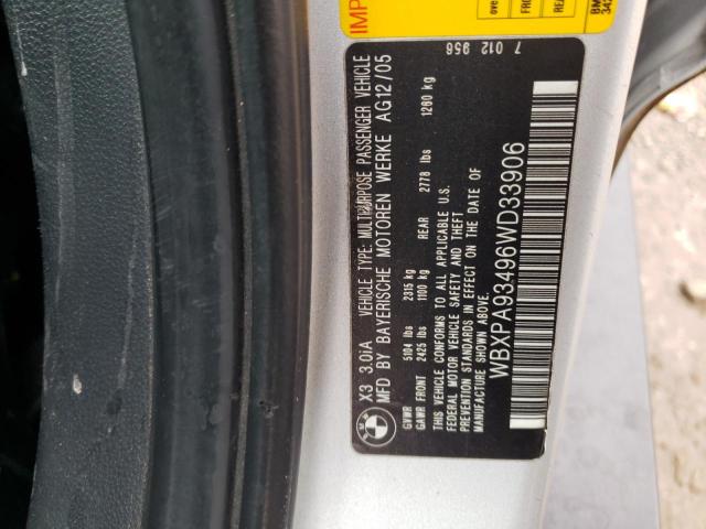 WBXPA93496WD33906 BMW X3 3.0I