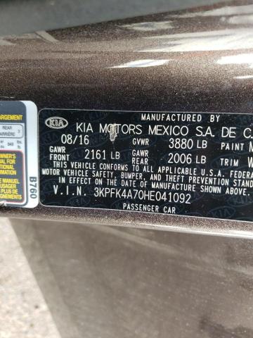 3KPFK4A70HE041092 KIA FORTE LX