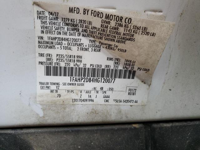 2017 FORD TAURUS SE - 1FAHP2D84HG120077