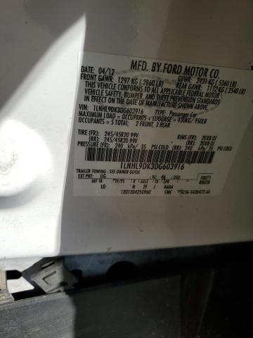 1LNHL9DK3DG603916 Lincoln MKS