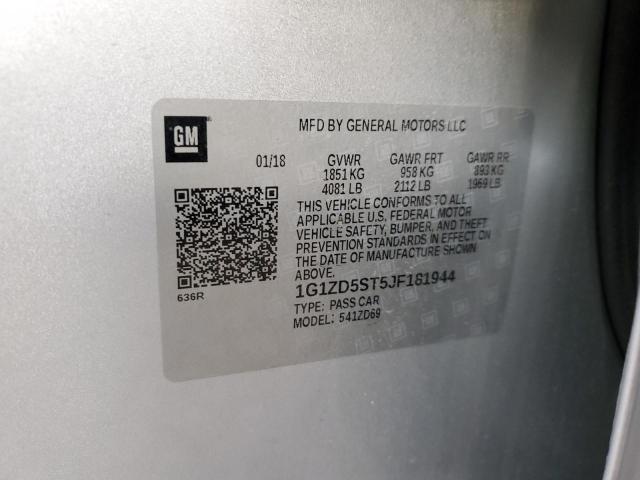 1G1ZD5ST5JF181944 Chevrolet MALIBU LT