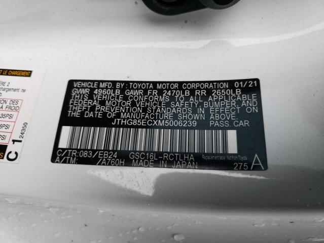 2021 LEXUS RC 300 BAS - JTHG85ECXM5006239
