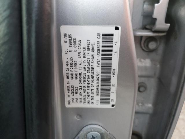 1HGCM56416A077201 | 2006 Honda accord lx