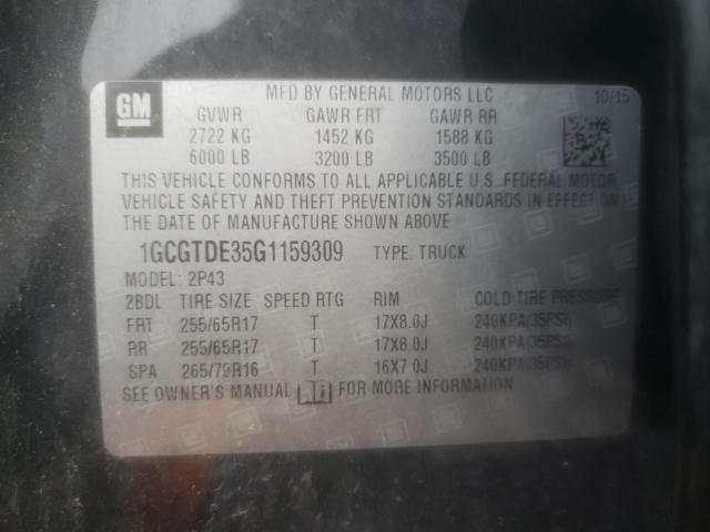 2016 CHEVROLET COLORADO Z - 1GCGTDE35G1159309