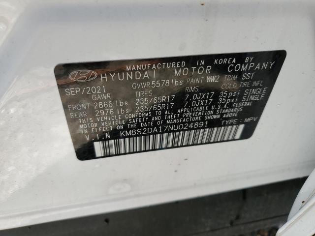 2022 HYUNDAI SANTA FE B KM8S2DA17NU024891