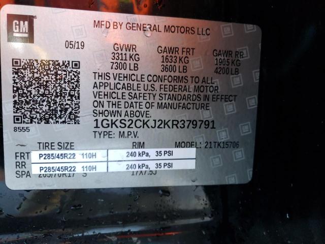 1GKS2CKJ2KR379791 GMC YUKON DENALI