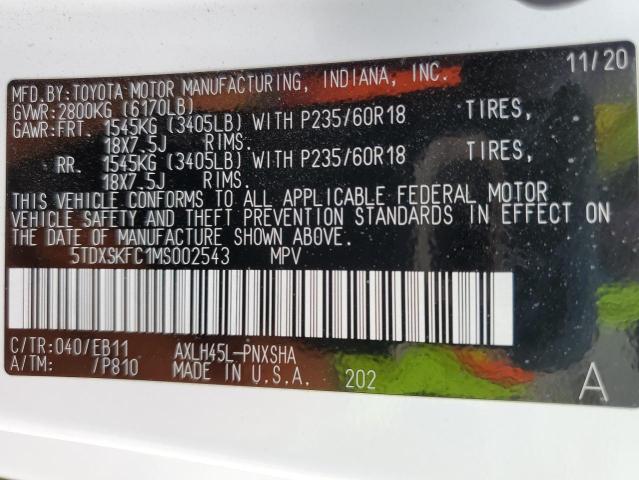 2021 TOYOTA SIENNA XSE 5TDXSKFC1MS002543