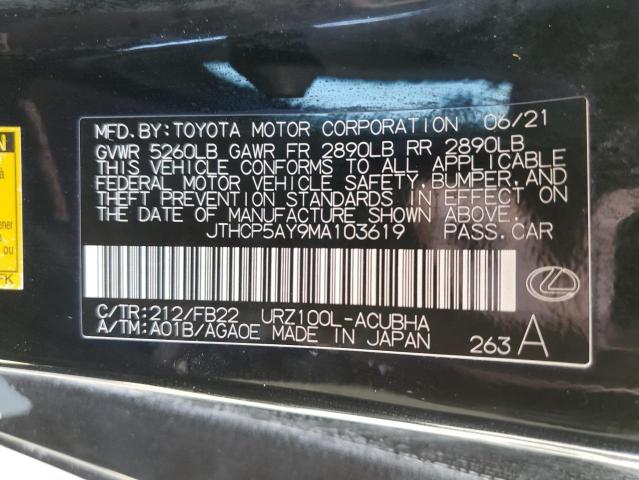 2021 LEXUS LC 500 JTHCP5AY9MA103619