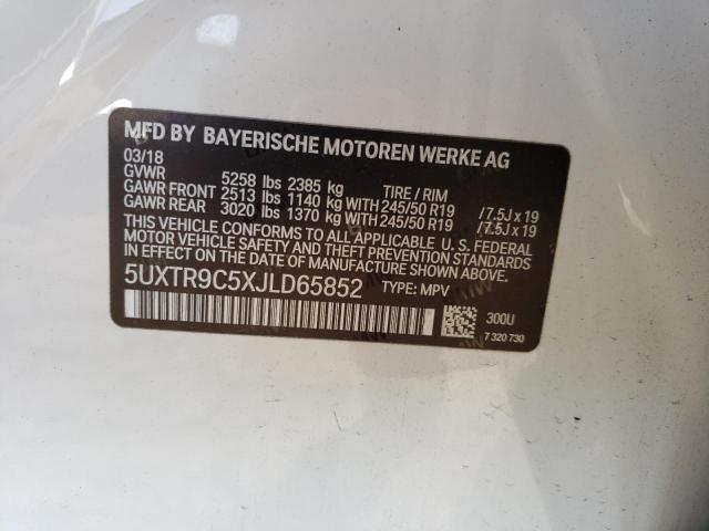 5UXTR9C5XJLD65852 BMW X3 Xdrive30i